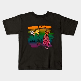 New Wave Cats Kids T-Shirt